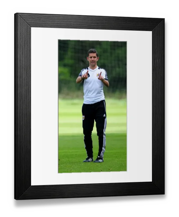 Framed Print : Bristol City Under-21s Coach Alex Russell in Training Session Framed Print : Bristol City Under-21s Coach Alex Russell in Training Session