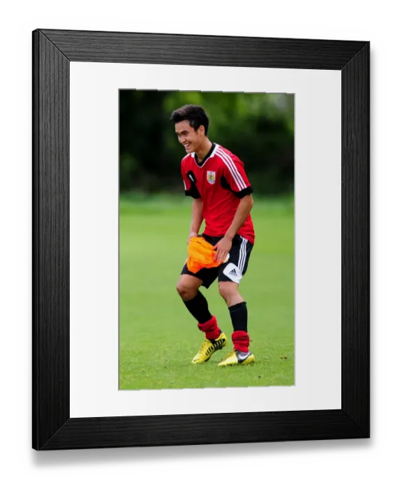 Framed Print : Miles John in Training: A Peak into Bristol City Football Club's Failand Ground (September 2012)