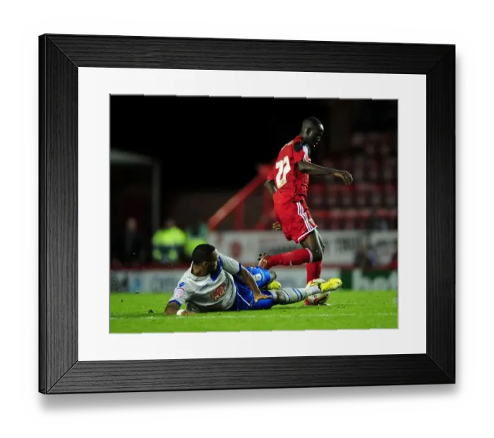 Framed Print : Bristol City vs Millwall: Intense Moment as Albert Adomah Clashes with Liam Trotter Framed Print : Bristol City vs Millwall: Intense Moment as Albert Adomah Clashes with Liam Trotter