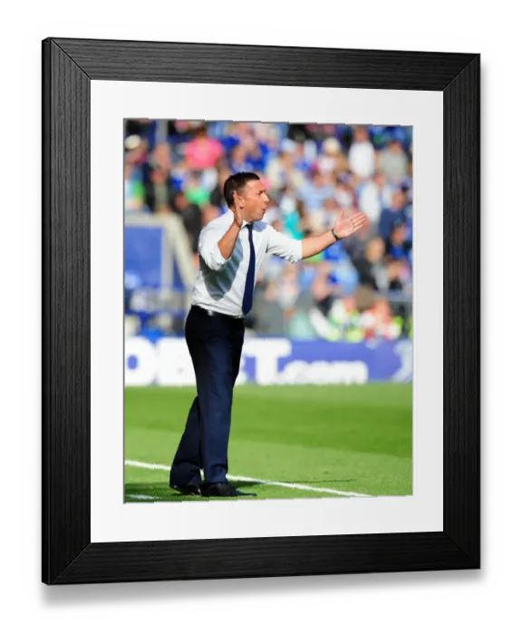 Framed Print : Derek McInnes Leads Bristol City at King Power Stadium, October 2012 - Championship Football Match Framed Print : Derek McInnes Leads Bristol City at King Power Stadium, October 2012 - Championship Football Match