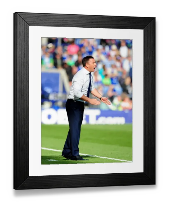 Framed Print : Derek McInnes Leads Bristol City at King Power Stadium during 2012 Championship Match Framed Print : Derek McInnes Leads Bristol City at King Power Stadium during 2012 Championship Match