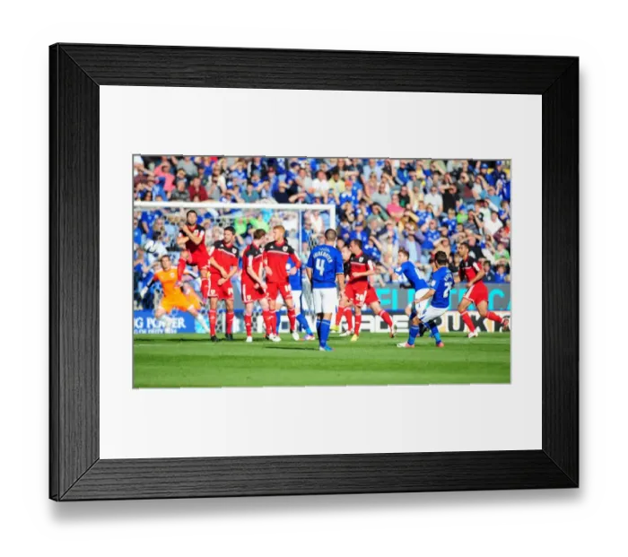 Framed Print : Deflected Free Kick: Leicester City vs. Bristol City, Championship Match at King Power Stadium (October 6, 2012) Framed Print : Deflected Free Kick: Leicester City vs. Bristol City, Championship Match at King Power Stadium (October 6, 2012)