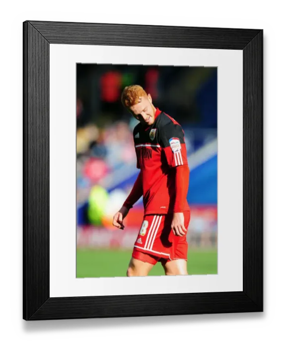 Framed Print : Ryan Taylor of Bristol City Faces Off in Championship Clash at King Power Stadium (Leicester City v Bristol City, October 2012)