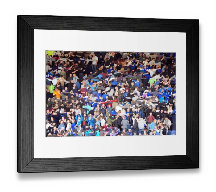 Framed Print : Leicester City Fans Celebrate Championship Victory Over Bristol City