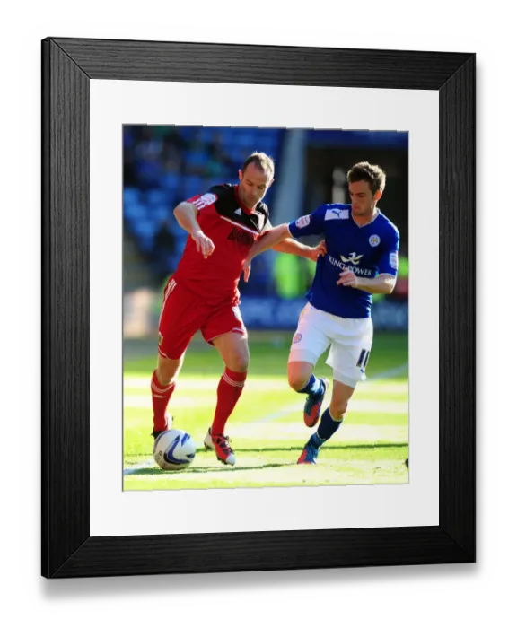 Framed Print : Battling for Supremacy: Carey vs. King in Leicester City vs. Bristol City Championship Clash Framed Print : Battling for Supremacy: Carey vs. King in Leicester City vs. Bristol City Championship Clash