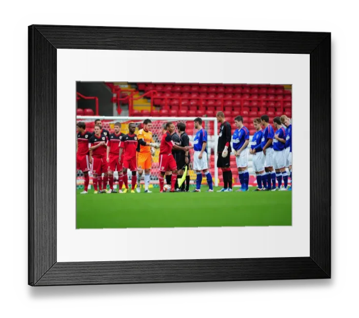 Framed Print : Pre-Match Handshake: Bristol City U21s vs Ipswich Town U21s at Ashton Gate, 2012 Framed Print : Pre-Match Handshake: Bristol City U21s vs Ipswich Town U21s at Ashton Gate, 2012