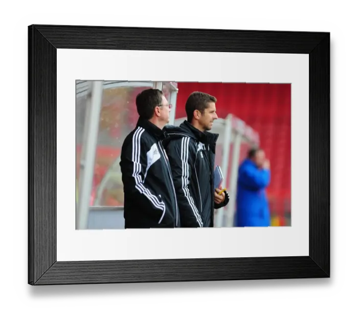 Framed Print : Bristol City FC: Alex Russell and Willie McStay Oversee U21s Training Session vs Ipswich Town, 24 / 09 / 2012
