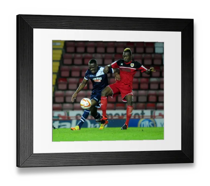 Framed Print : Bristol City vs Millwall: Intense Moment in U21s Football Match Framed Print : Bristol City vs Millwall: Intense Moment in U21s Football Match