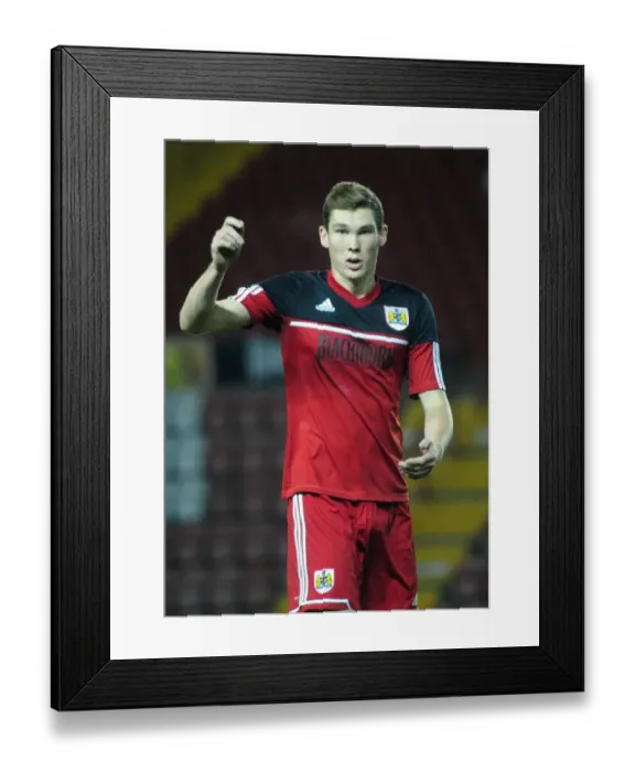 Framed Print : Bristol City's Lewis Hall in Action during U21s Clash against Millwall at Ashton Gate, October 2012