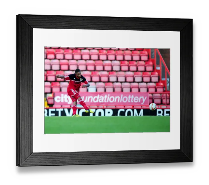 Framed Print : Bobby Reid Scores Dramatic Free-Kick for Bristol City U21s against Colchester United, Ashton Gate, 2012 Framed Print : Bobby Reid Scores Dramatic Free-Kick for Bristol City U21s against Colchester United, Ashton Gate, 2012