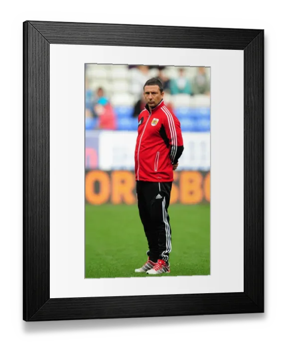 Framed Print : Derek McInnes Leads Bristol City at Reebok Stadium Against Bolton Wanderers (2012) Framed Print : Derek McInnes Leads Bristol City at Reebok Stadium Against Bolton Wanderers (2012)