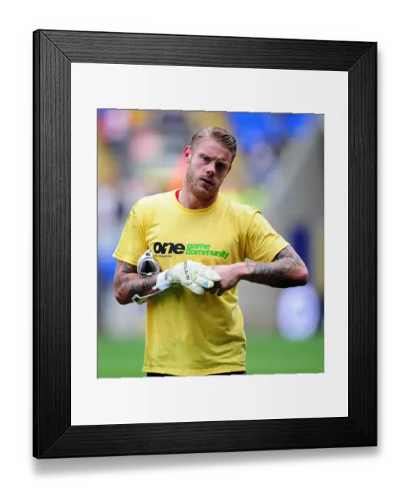 Framed Print : Dean Gerken of Bristol City in Action Against Bolton Wanderers at Reebok Stadium, 2010-11 Championship Football Match