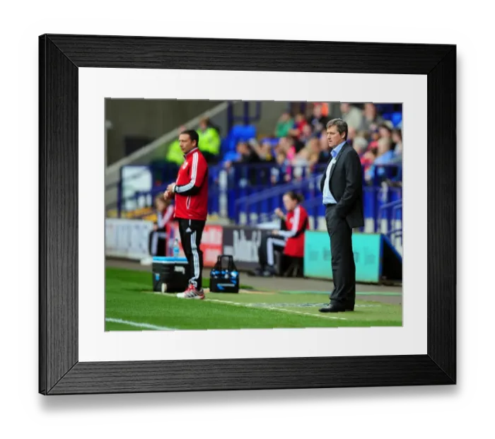 Framed Print : Championship Showdown: McInnes vs. Phillips at Reebok Stadium, 2010-11 Framed Print : Championship Showdown: McInnes vs. Phillips at Reebok Stadium, 2010-11