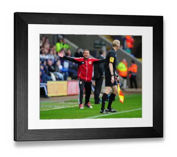 Framed Print : Derek McInnes Urges On Bristol City During Tense Championship Clash Against Bolton Wanderers Framed Print : Derek McInnes Urges On Bristol City During Tense Championship Clash Against Bolton Wanderers