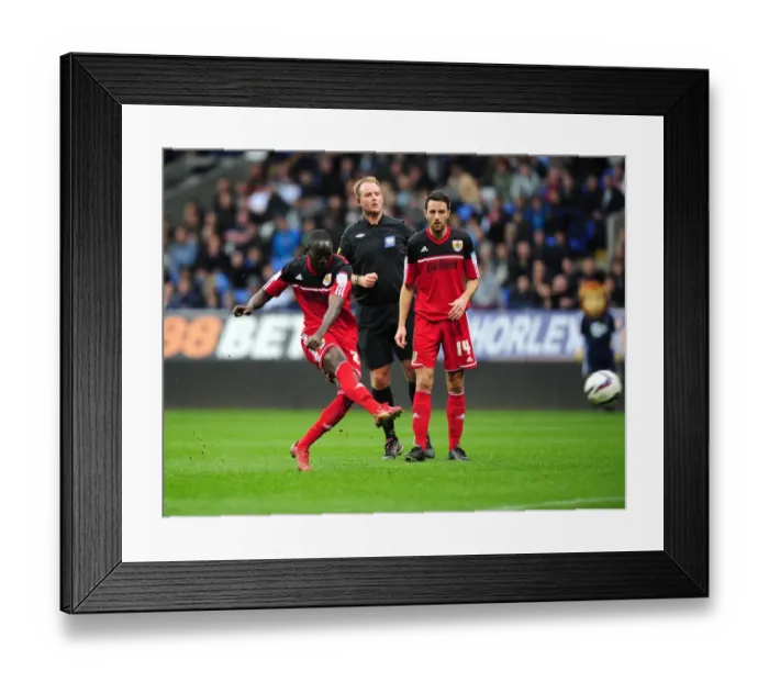 Framed Print : Adomah's Free Kick at Reebok Stadium: Bristol City vs. Bolton Wanderers (201012) Framed Print : Adomah's Free Kick at Reebok Stadium: Bristol City vs. Bolton Wanderers (201012)