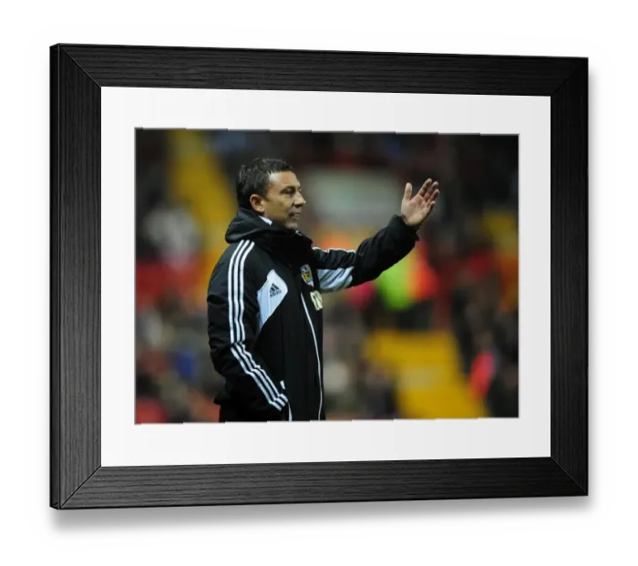 Framed Print : Derek McInnes Leads Bristol City Against Burnley in Championship Clash, 23rd October 2012