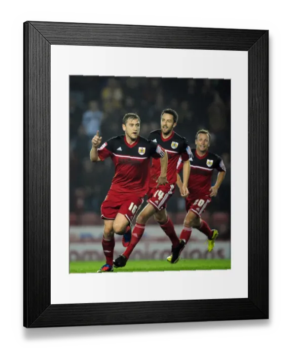 Framed Print : Bristol City's Steven Davies Scores Stunning Goal Against Burnley in Championship Match Framed Print : Bristol City's Steven Davies Scores Stunning Goal Against Burnley in Championship Match