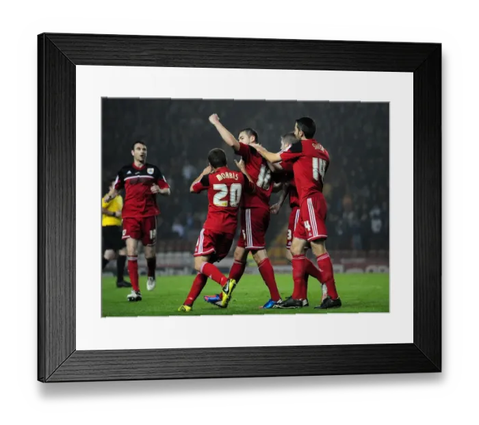 Framed Print : Steven Davies Stunning Goal: A Championship Moment at Ashton Gate Framed Print : Steven Davies Stunning Goal: A Championship Moment at Ashton Gate