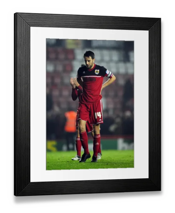 Framed Print : Cole Skuse's Disappointment: Bristol City vs Burnley, 23rd October 2012 Framed Print : Cole Skuse's Disappointment: Bristol City vs Burnley, 23rd October 2012