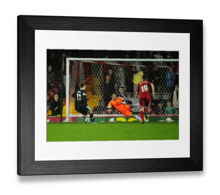 Framed Print : Charlie Austin Scores Penalty: Bristol City vs Burnley, 23 / 10 / 2012 Framed Print : Charlie Austin Scores Penalty: Bristol City vs Burnley, 23 / 10 / 2012