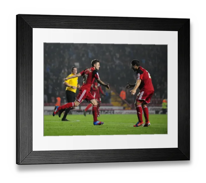 Framed Print : Paul Anderson's Thrilling Goal Celebration vs. Burnley (October 2012) Framed Print : Paul Anderson's Thrilling Goal Celebration vs. Burnley (October 2012)