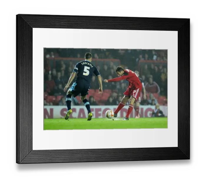 Framed Print : Bristol City's Sam Baldock Goes For Glory Against Burnley in Championship Clash at Ashton Gate Stadium Framed Print : Bristol City's Sam Baldock Goes For Glory Against Burnley in Championship Clash at Ashton Gate Stadium