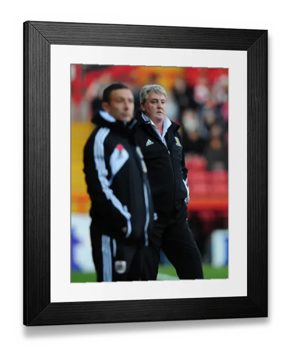 Framed Print : Bristol City vs Hull City: Derek McInnes and Steve Bruce Face Off in Championship Clash, October 2012 Framed Print : Bristol City vs Hull City: Derek McInnes and Steve Bruce Face Off in Championship Clash, October 2012