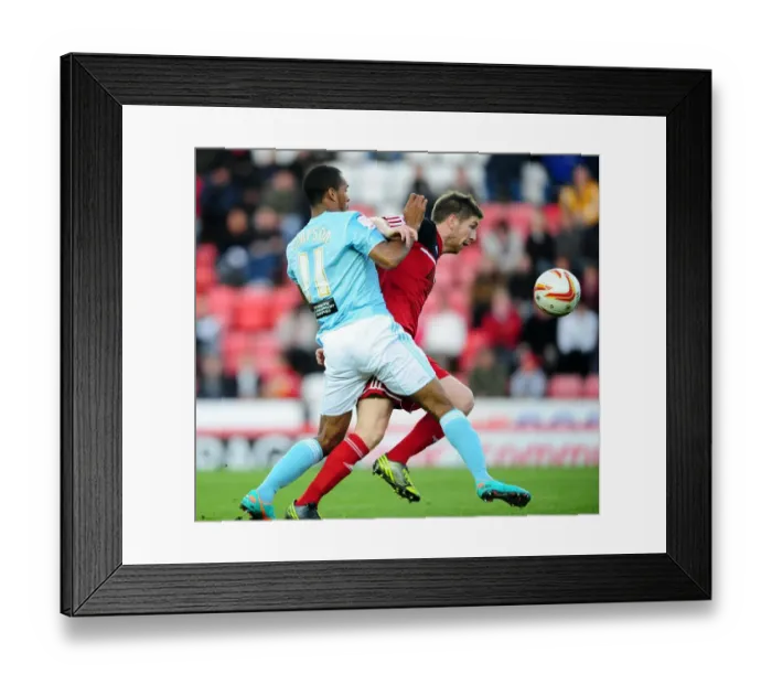 Framed Print : Bristol City vs Hull City: Mark Wilson vs Jay Simpson Battle for Ball in Championship Match, October 2012 Framed Print : Bristol City vs Hull City: Mark Wilson vs Jay Simpson Battle for Ball in Championship Match, October 2012