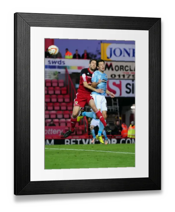 Framed Print : Bristol City vs Hull City: Cole Skuse vs Robert Koren - Championship Battle