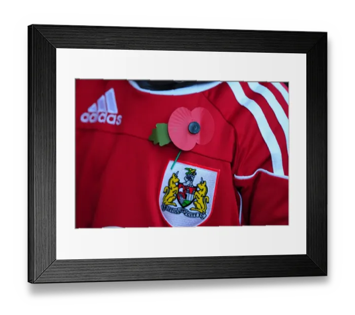 Framed Print : Bristol City Fans Honor Remembrance Day with Poppies at Ashton Gate Stadium Framed Print : Bristol City Fans Honor Remembrance Day with Poppies at Ashton Gate Stadium
