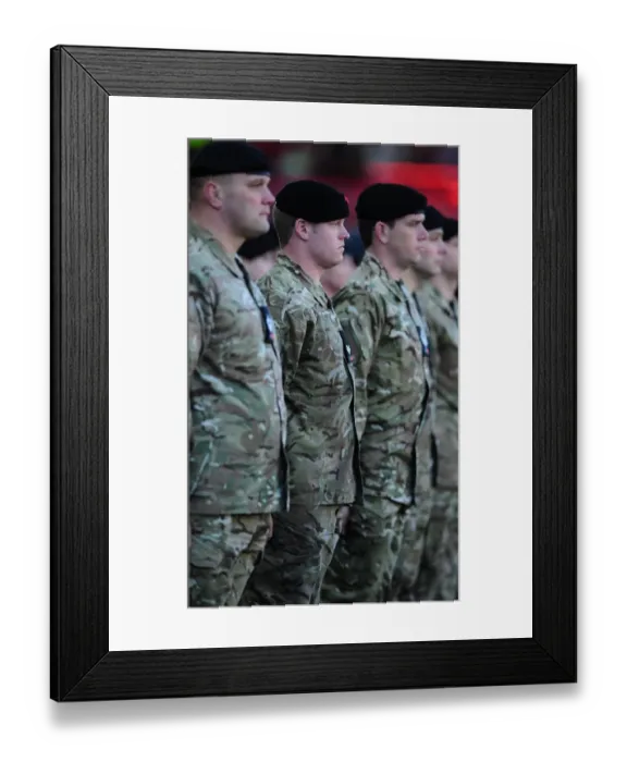 Framed Print : Remembrance Day Tribute: Second Royal Tank Regiment Leads Bristol City vs Charlton Athletic Football Match Framed Print : Remembrance Day Tribute: Second Royal Tank Regiment Leads Bristol City vs Charlton Athletic Football Match