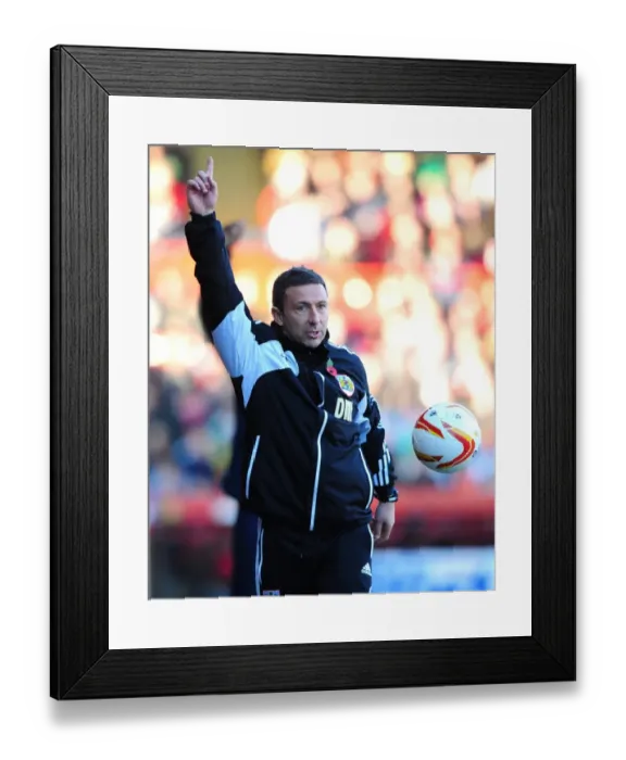Framed Print : Derek McInnes Leads Bristol City in Championship Clash against Charlton Athletic, November 2012