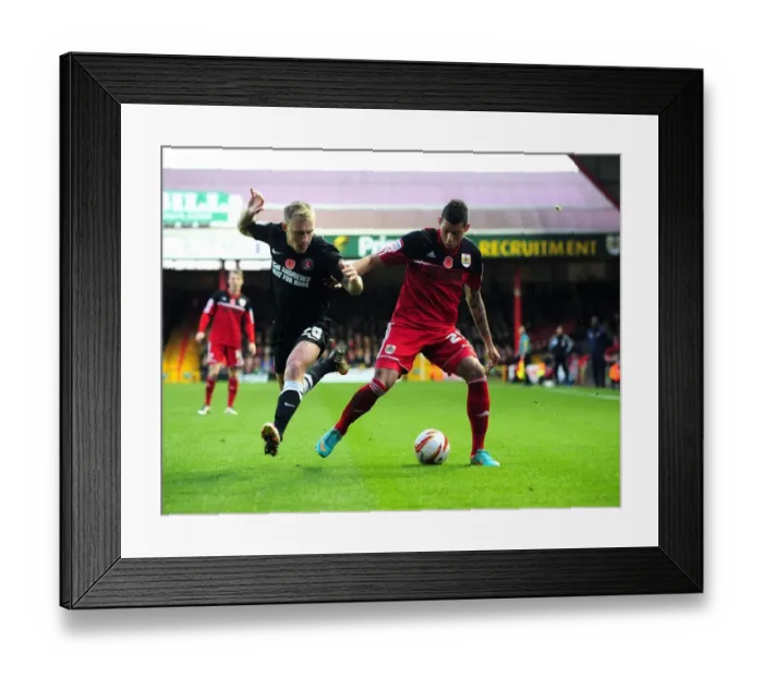 Framed Print : Intense Rivalry: Briggs vs. Solly - A Football Showdown at Ashton Gate Framed Print : Intense Rivalry: Briggs vs. Solly - A Football Showdown at Ashton Gate