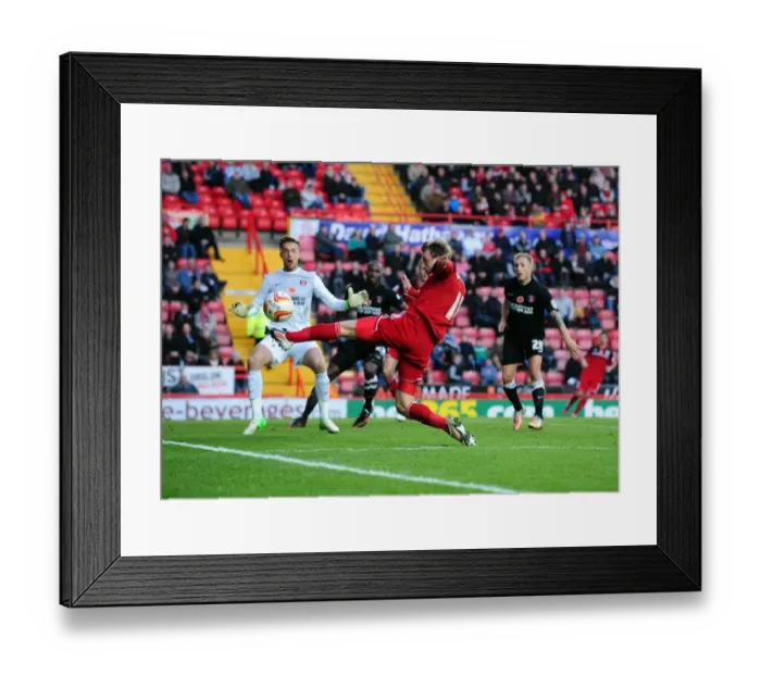 Framed Print : Bristol City's Martyn Woolford Narrowly Misses Goal Against Charlton Athletic