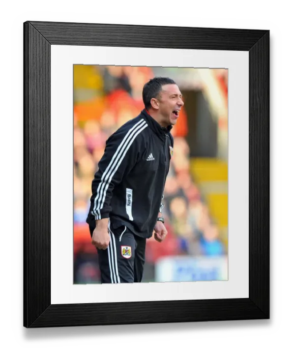 Framed Print : McInnes Leads Bristol City in Championship Showdown against Blackpool, November 2012 Framed Print : McInnes Leads Bristol City in Championship Showdown against Blackpool, November 2012