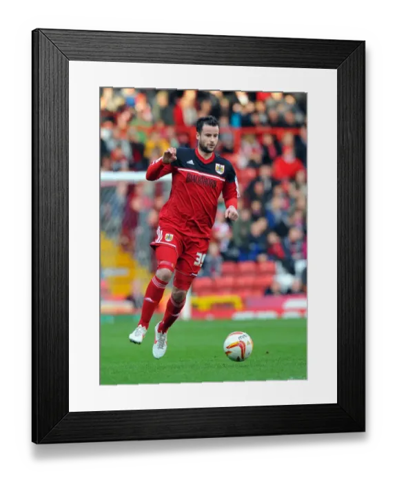 Framed Print : Bristol City vs Blackpool: Matthew Bates in Action at Ashton Gate Stadium, 2012