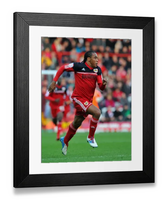 Framed Print : Neil Danns in Action: Bristol City vs. Blackpool, Championship Football Match, November 2012 Framed Print : Neil Danns in Action: Bristol City vs. Blackpool, Championship Football Match, November 2012