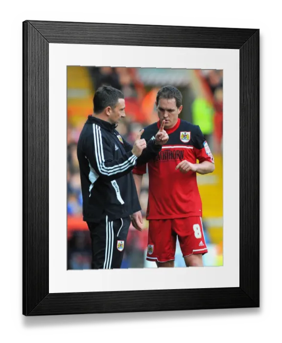 Framed Print : Bristol City Manager Derek McInnes and Neil Kilkenny Planning Tactics Ahead of Blackpool Match Framed Print : Bristol City Manager Derek McInnes and Neil Kilkenny Planning Tactics Ahead of Blackpool Match