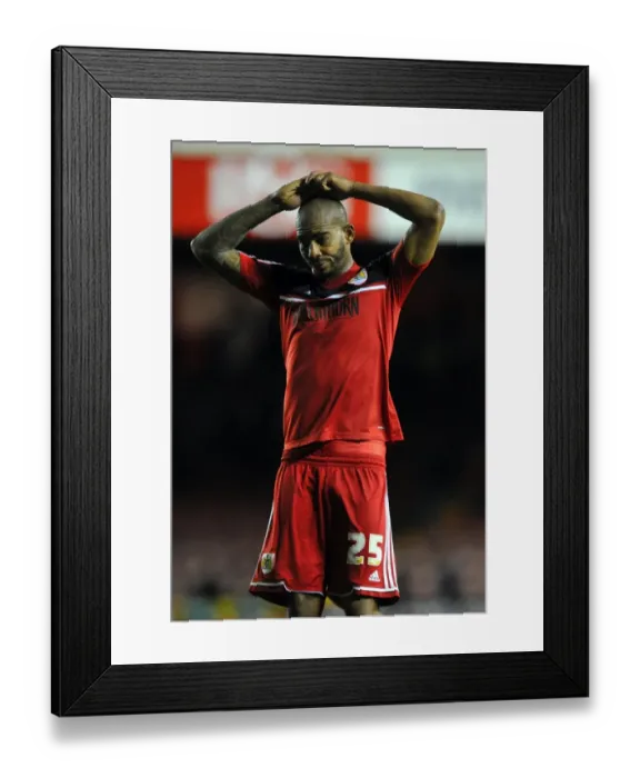 Framed Print : Marvin Elliott's Frustration on Final Whistle: Bristol City vs Blackpool, Championship Football, 2012 Framed Print : Marvin Elliott's Frustration on Final Whistle: Bristol City vs Blackpool, Championship Football, 2012