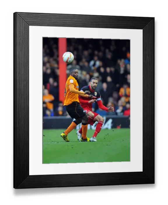 Framed Print : Bristol City vs. Wolves: Liam Fontaine Foul by Sylvan Ebanks-Blake, Championship Football Match, Ashton Gate Stadium - 01 / 12 / 2012 Framed Print : Bristol City vs. Wolves: Liam Fontaine Foul by Sylvan Ebanks-Blake, Championship Football Match, Ashton Gate Stadium - 01 / 12 / 2012