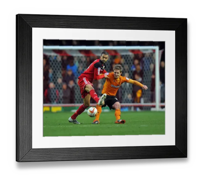 Framed Print : Bristol City's Liam Fontaine vs. Wolverhampton Wanderers Kevin Doyle: A Championship Battle for Possession, December 1, 2012 Framed Print : Bristol City's Liam Fontaine vs. Wolverhampton Wanderers Kevin Doyle: A Championship Battle for Possession, December 1, 2012