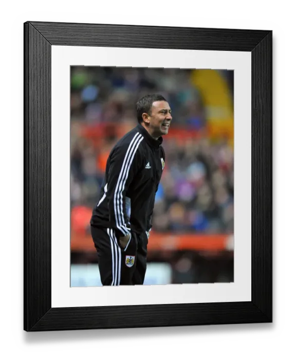 Framed Print : Derek McInnes Frustration: A Desperate Look as Bristol City Manager Against Wolves (12 / 01 / 2012) Framed Print : Derek McInnes Frustration: A Desperate Look as Bristol City Manager Against Wolves (12 / 01 / 2012)