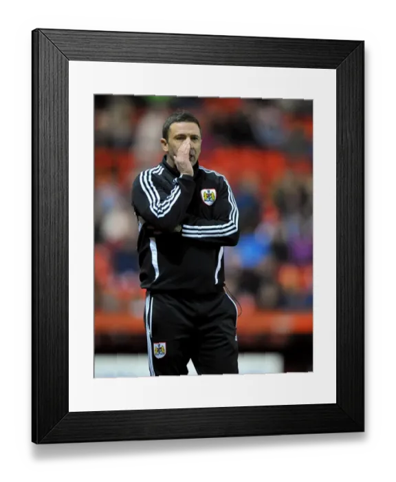 Framed Print : Derek McInnes Leads Bristol City in Championship Showdown Against Wolves, December 2012 Framed Print : Derek McInnes Leads Bristol City in Championship Showdown Against Wolves, December 2012