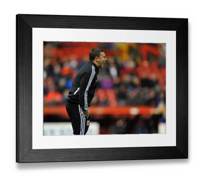 Framed Print : Derek McInnes Frustration: A Disappointed Manager at Ashton Gate, December 2012 (Bristol City vs Wolves) Framed Print : Derek McInnes Frustration: A Disappointed Manager at Ashton Gate, December 2012 (Bristol City vs Wolves)