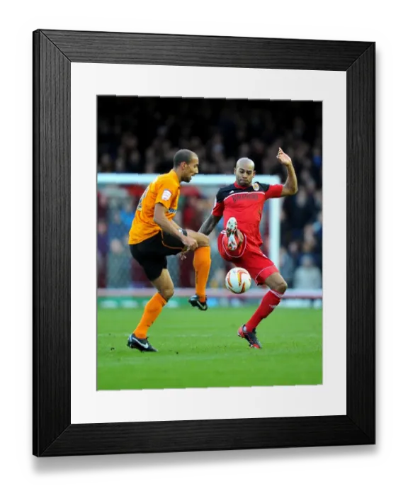 Framed Print : Bristol City vs. Wolves: Marvin Elliott Fouls Karl Henry Framed Print : Bristol City vs. Wolves: Marvin Elliott Fouls Karl Henry
