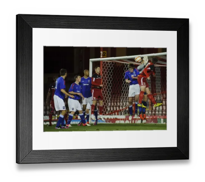 Framed Print : Dramatic Header by Jack Batten: FA Youth Cup Third Round Proper - Bristol City U18 vs Ipswich Town U18, Ashton Gate Stadium