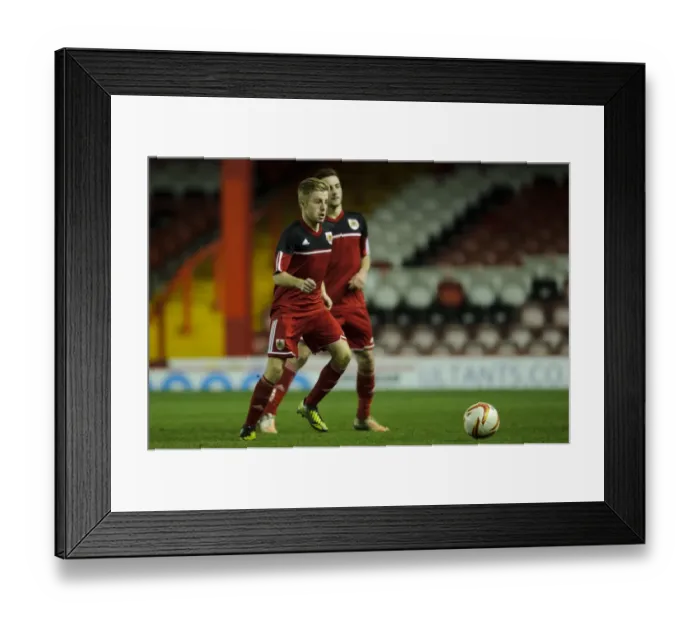 Framed Print : Joe Morrell's Intense Performance: FA Youth Cup Third Round Proper - Bristol City U18 vs Ipswich Town U18