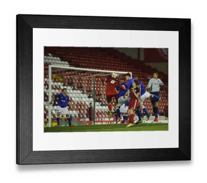 Framed Print : Bristol City U18's Pierce Mitchell Misses Game-Changing Opportunity Against Ipswich Town U18 in FA Youth Cup
