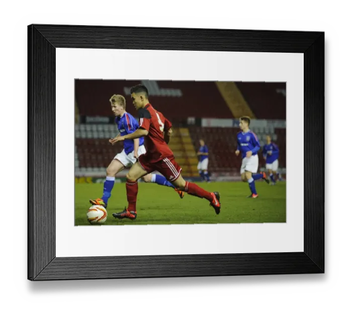 Framed Print : FA Youth Cup: Miles John's Intense Performance - Bristol City U18 vs Ipswich Town U18