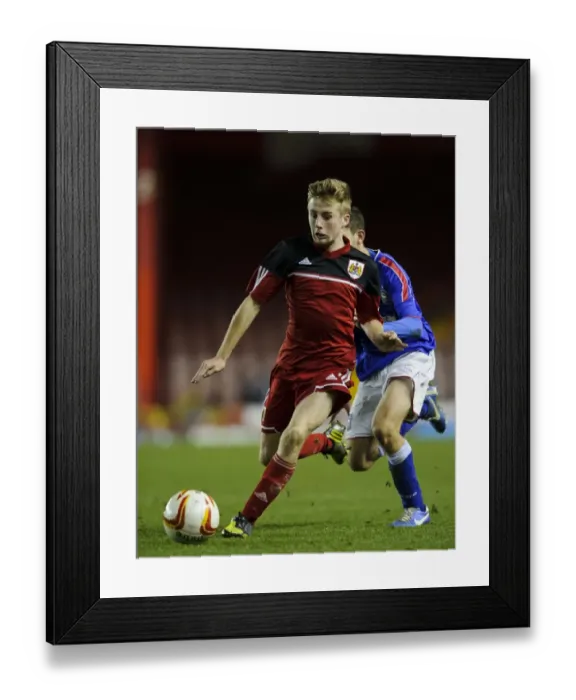 Framed Print : Intense Performance by Joe Morrell: FA Youth Cup Third Round Proper - Bristol City U18 vs Ipswich Town U18